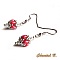 boucles d'oreilles mariage perles swarovski cristal perles de verre &eacute;meraude nacr&eacute; et argent