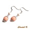 boucles d'oreilles mariage perles de jade saumon cristal nacre v&eacute;ritable et argent