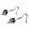 bracelet cristal swarovski perles de verre noir brillant et argent tiss&eacute;es