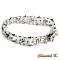 Bracelet manchette mariage perles cristal swarovski et argent mariage