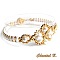 bracelet mariage perles tiss&eacute;s perles blanches nacr&eacute;es et or mariage soir&eacute;e