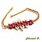 bracelet perl&eacute; corail blanc et dor&eacute;