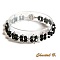 bracelet swarovski noir brillant baroque perles tiss&eacute;es swarovski cristal noir et argent
