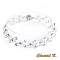 bracelet swarovski romantique perles tiss&eacute;es swarovski cristal et argent
