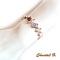 bracelet swarovski rose mauve fuchsia romantique perles tiss&eacute;es swarovski cristal rose et argent