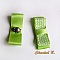 clips chaussures accessoire mariage noeud satin anis et dentelle blanche th&egrave;me nature