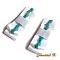 clips chaussures mariage noeud satin blanc et dentelle bleue turquoise accessoire c&eacute;r&eacute;monie soir&eacute;e chic
