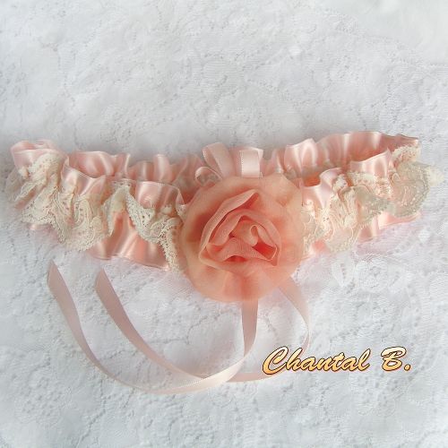 clips chaussures mariage noeud satin et dentelle saumon mari&eacute;e