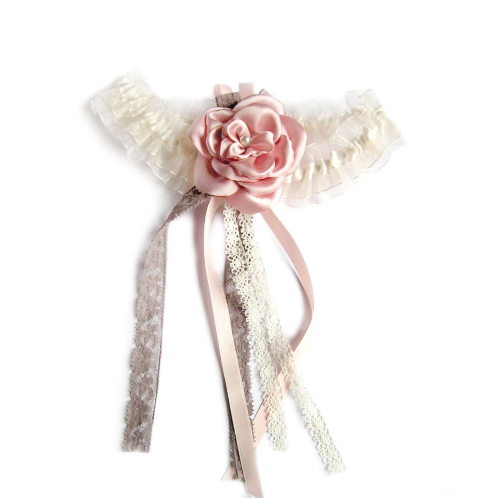 clips chaussures mariage noeud satin mari&eacute;e saumon et argent