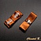 Clips pour chaussures, nœuds en satin cuivré et dentelle ivoire.