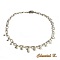 collier tiss&eacute; perles nacr&eacute;es blanches perles swarovski cristal et argent mariage soir&eacute;e