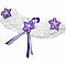 coussin d'alliances ivoire fleurs et mousseline de soie parme