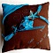 coussin de mariage porte alliances chocolat et fleurs de soie anis th&egrave;me nature