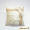 coussin romantique d'alliances vintage satin ivoire dentelle ancienne beige ros&eacute; ruban d'organza
