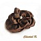fleur de satin chocolat et perle nacr&eacute;e faite main pour accessoire mariage