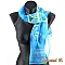 foulard &eacute;charpe mousseline de soie orange peint main accessoire soir&eacute;e