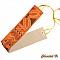 foulard &eacute;charpe mousseline de soie orange peint main accessoire soir&eacute;e