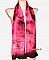 foulard soie rouge et noir &agrave; volants mousseline Lara