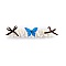 jarreti&egrave;re mariage dentelle blanche et papillon de soie turquoise
