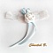 jarreti&egrave;re mariage dentelle blanche fleur de satin et ruban bleu