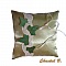 Coussin d'alliances ivoire avec dentelle et feuilles de lierre.