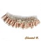 jarreti&egrave;re mariage romantique dentelle saumon ancienne satin et noeud organza