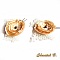 lot de 2 pics fleur &agrave; chignon &eacute;pingles &agrave; cheveux mariage fleur de satin sur dentelle ivoire perle chocolat