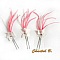  Epingles cheveux lot de 3 pics fleur &agrave; chignon rouge &eacute;pingles &agrave; cheveux mariage fleur de soie sur plumes rouge
