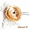 pic fleur &agrave; chignon &eacute;pingle &agrave; cheveux mariage fleur de satin sur dentelle ivoire perle chocolat