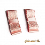 clips chaussures mariage noeud satin et dentelle saumon mari&eacute;e
