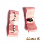 clips chaussures mariage noeud satin mari&eacute;e saumon et argent