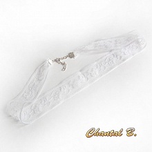 bandeau cheveux fine dentelle blanche accessoire mariage headband  romantique