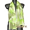 &eacute;charpe foulard soir&eacute;e soie peint main d&eacute;grad&eacute; de verts Gaia