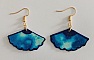Boucles d oreilles en soie recto verso