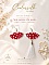 Boucles d oreilles en soie recto verso avec pompon.
