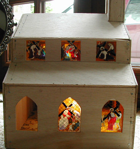 eglise en bois et pâte à sel