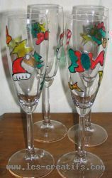 Décor sur verre ou flute Décor sur verre ou flute
