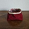 Vide-poche en coton rouge doublé de toile de Jouy.