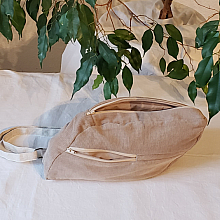 Sac banane r&eacute;invent&eacute;, design unique, en tissu velours fines c&ocirc;tes