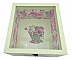 Boite en bois et son couvercle en verre. Model : rose garden