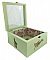 Boite en bois et son couvercle en verre. Model : rose garden