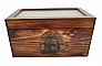 Boite en bois massif et son couvercle en verre. Model : voilier globe-trotter