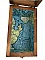 Boite en bois massif et son couvercle en verre. Model : voilier globe-trotter