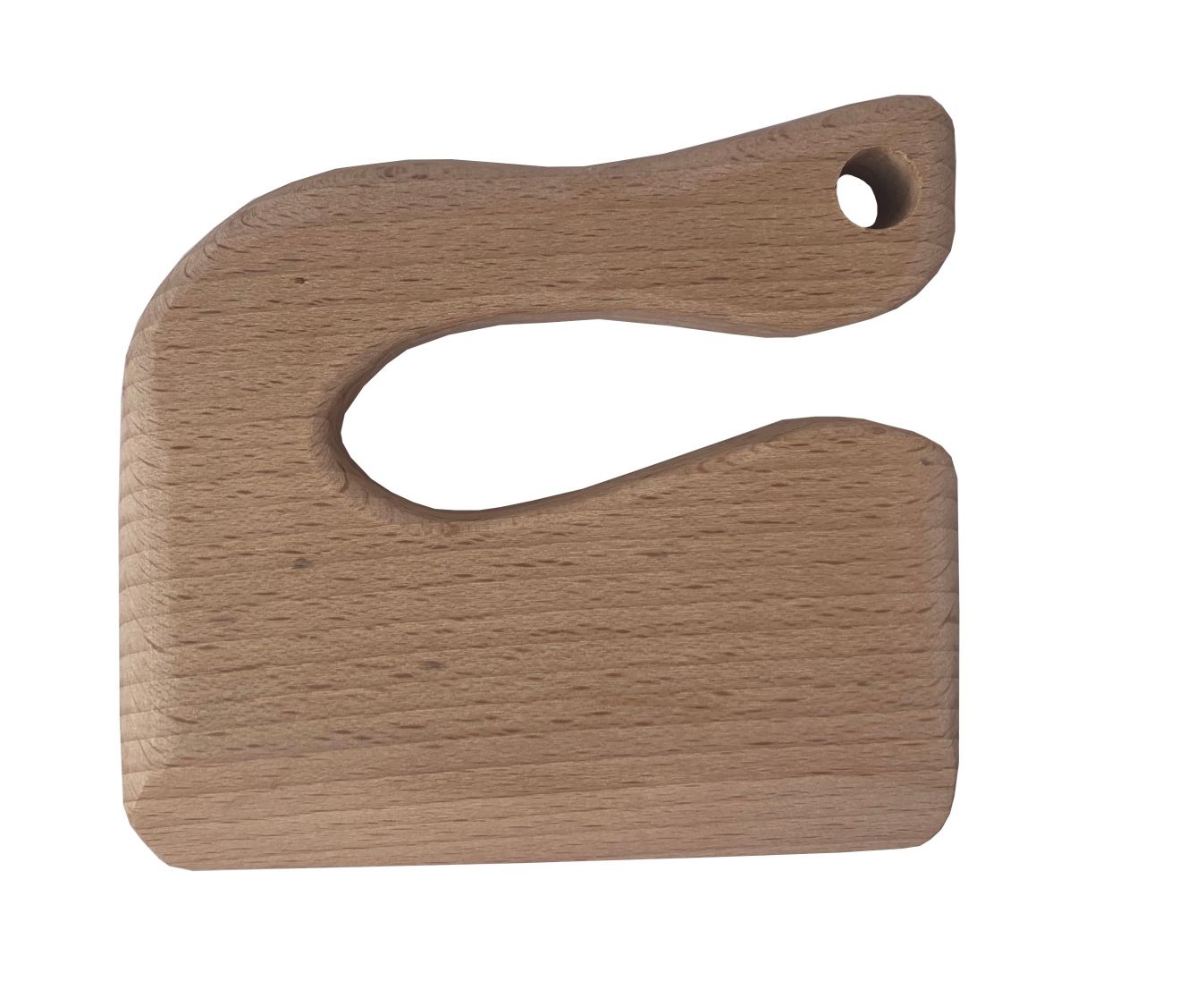 Couteau en bois de h&ecirc;tre et sa planche a d&eacute;couper pour enfant