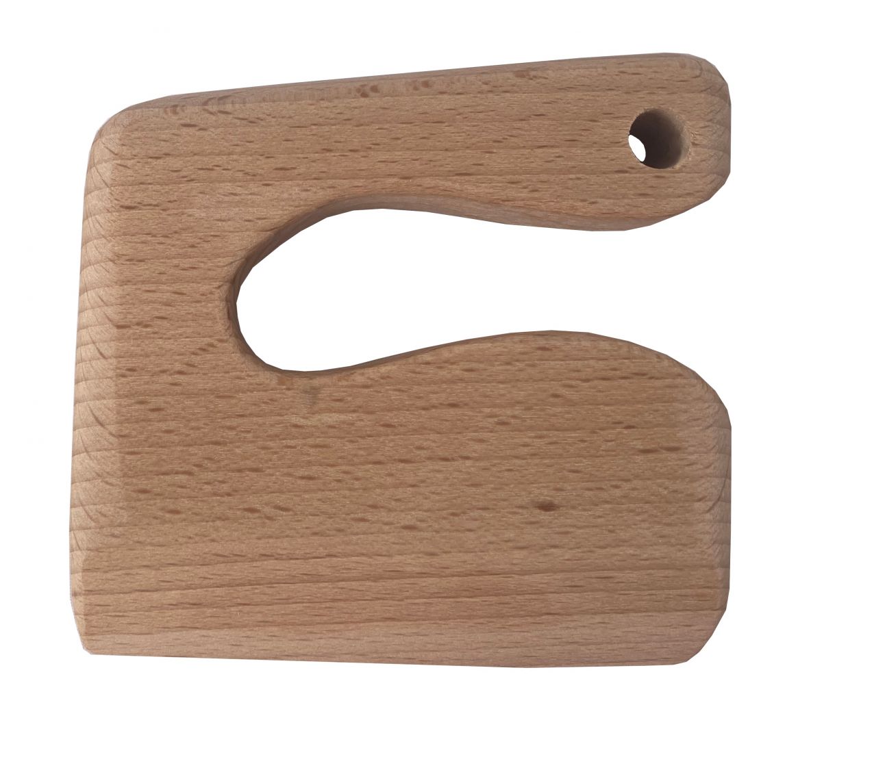 Couteau en bois de h&ecirc;tre et sa planche a d&eacute;couper pour enfant