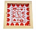 Coupelle décorative en bois avec motif cœurs style jacquard.