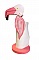 Porte-essuie-tout en bois en forme de flamant rose.
