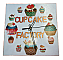 Horloge en bois carrer model "cup-cake" 