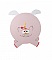 Horloge bois "cochon volant"  humour