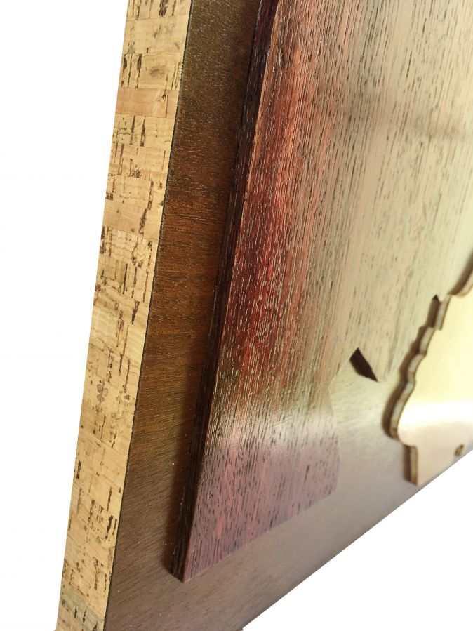 Horloge g&eacute;ante "le baiser"  en bois